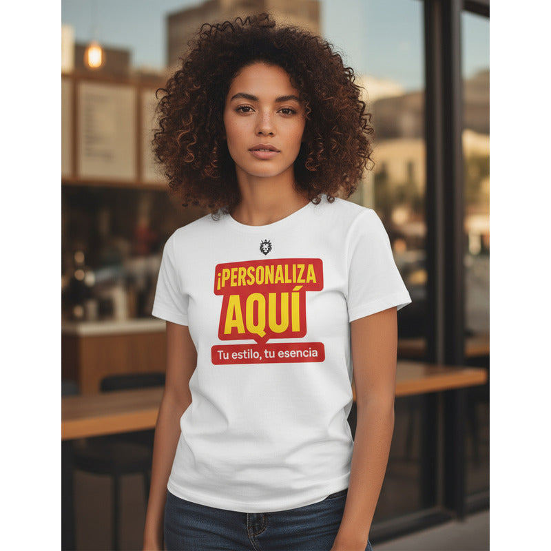 Playera Personalizable blanca Marca Lion Clothes Alta Calidad
