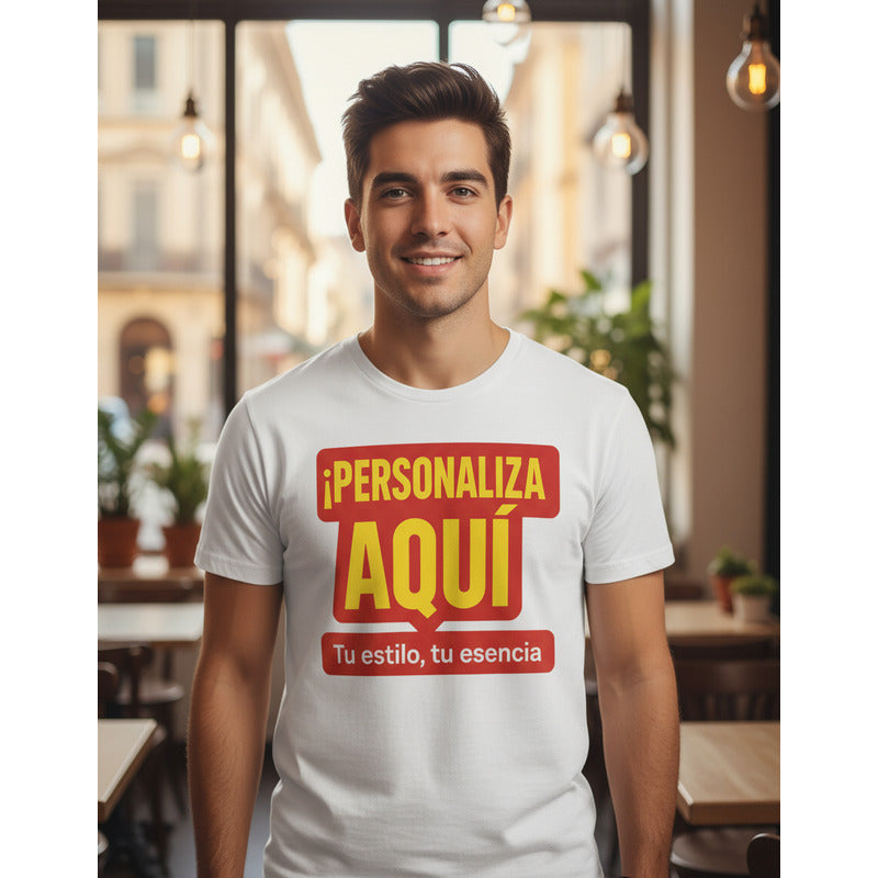Playera Personalizable blanca Marca Lion Clothes Alta Calidad