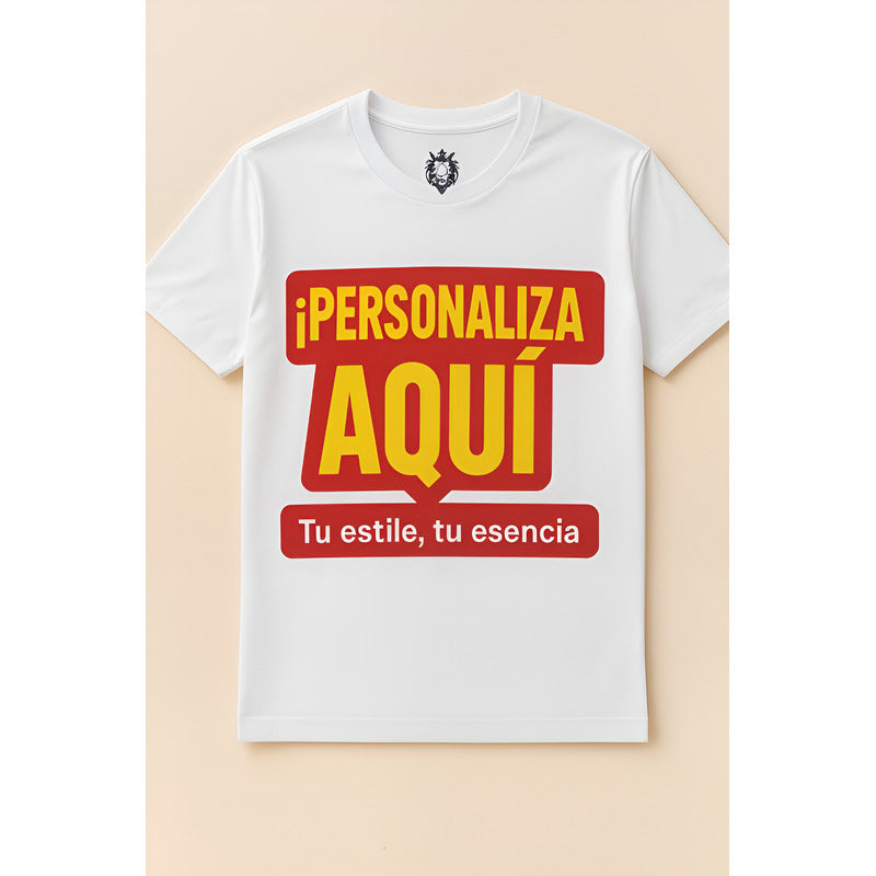 Playera Personalizable blanca Marca Lion Clothes Alta Calidad