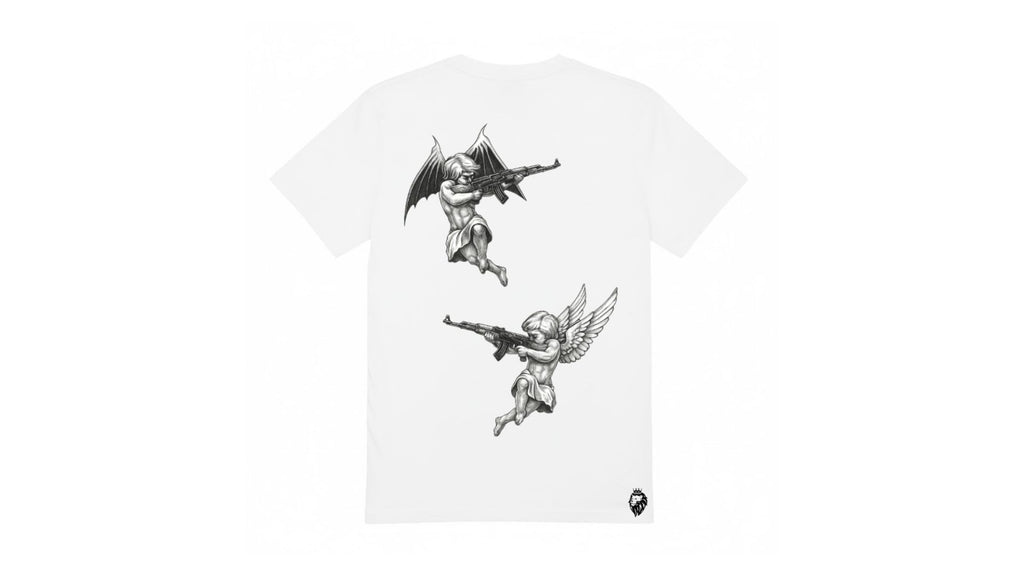 Divine Rebellion White - Lion Clothes Design T-Shirt