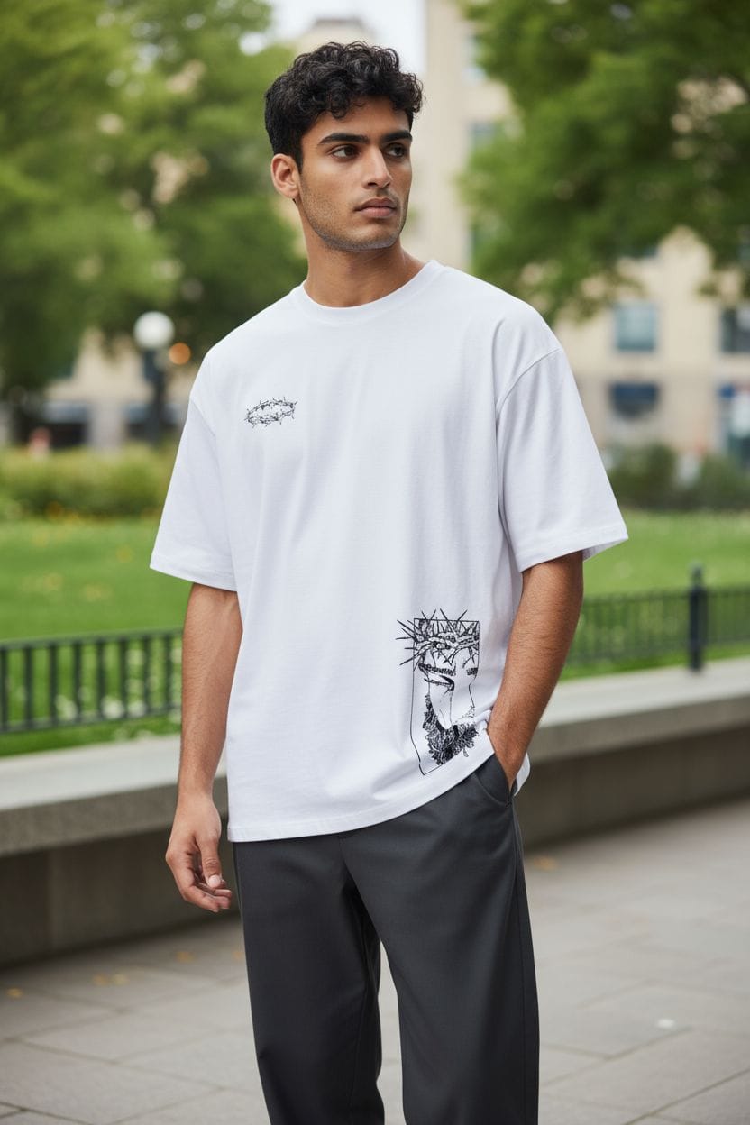 Divina Reveldía White - Playera Diseño Lion Clothes