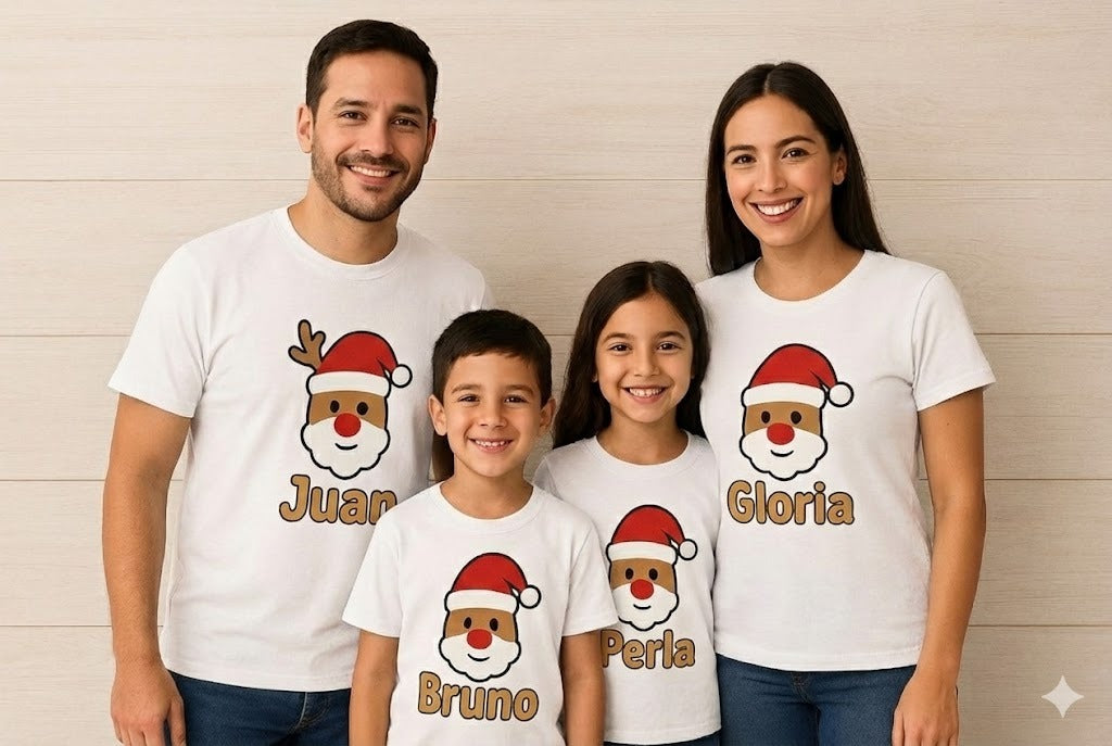 Playeras Navideñas con tus nombres