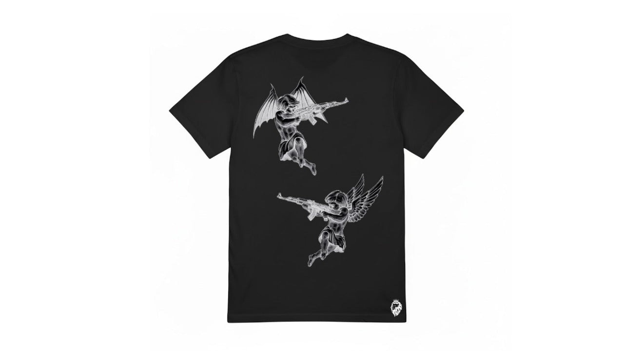 Divina Reveldía Black - Playera Diseño Lion Clothes