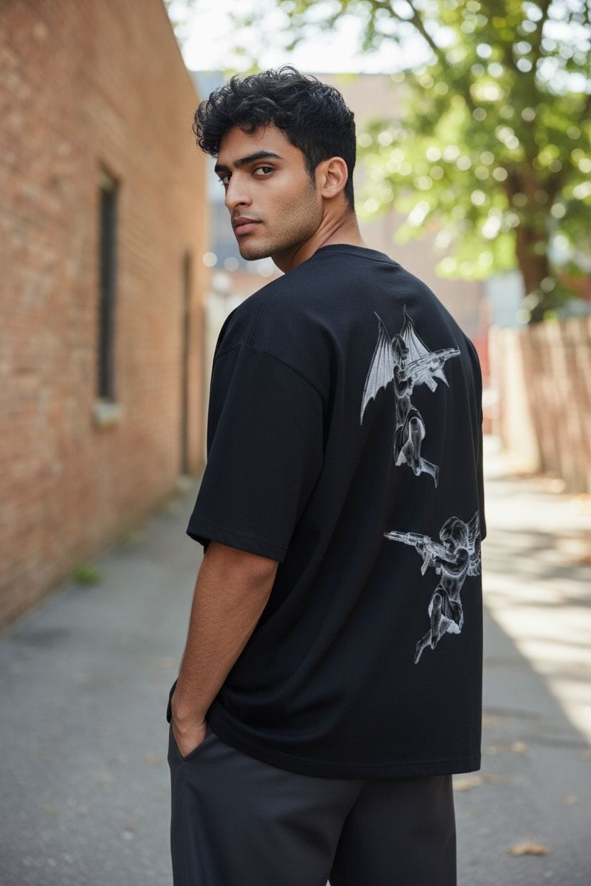 Divina Reveldía Black - Playera Diseño Lion Clothes