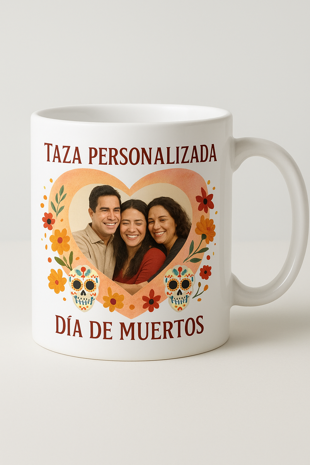 Taza personalizada Día de Muertos – Unimos tus recuerdos en una sola imagen