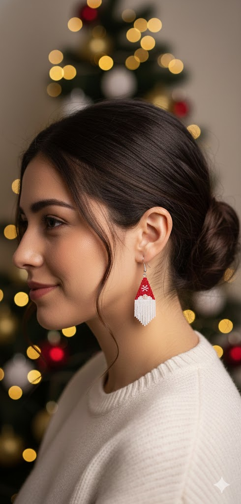 Aretes "Hecho en el Taller de Santa"