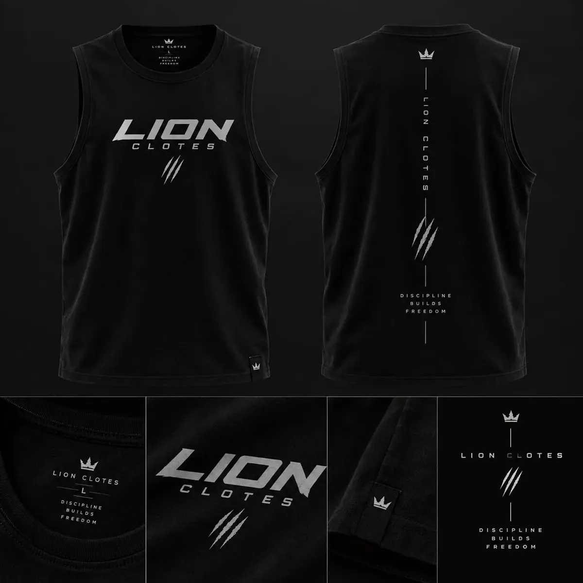 Playera Edicion Especial Gym Streams Lion Clothes Team Black