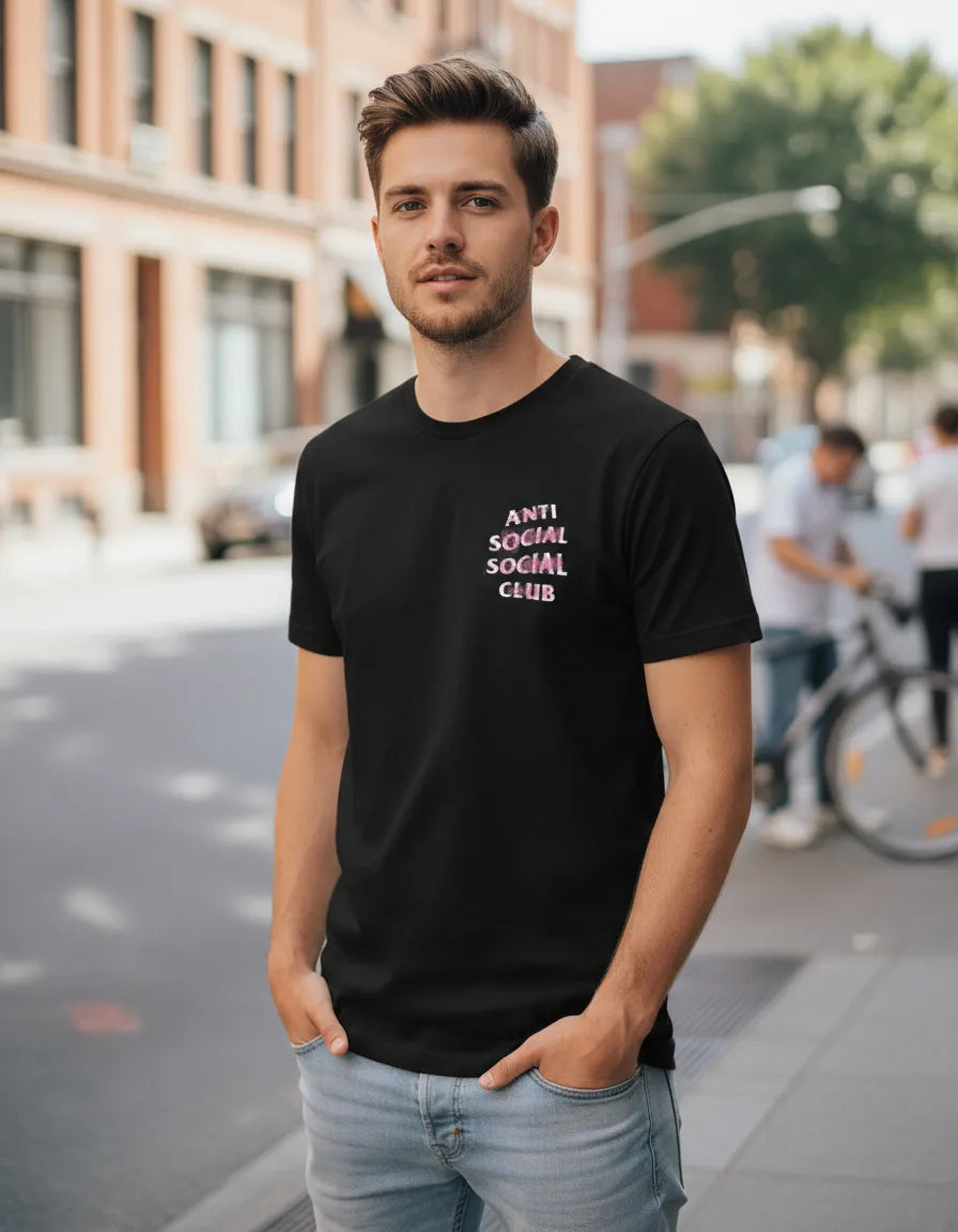 Lion Clothes Antisocial Club Casual Jersey T-Shirt