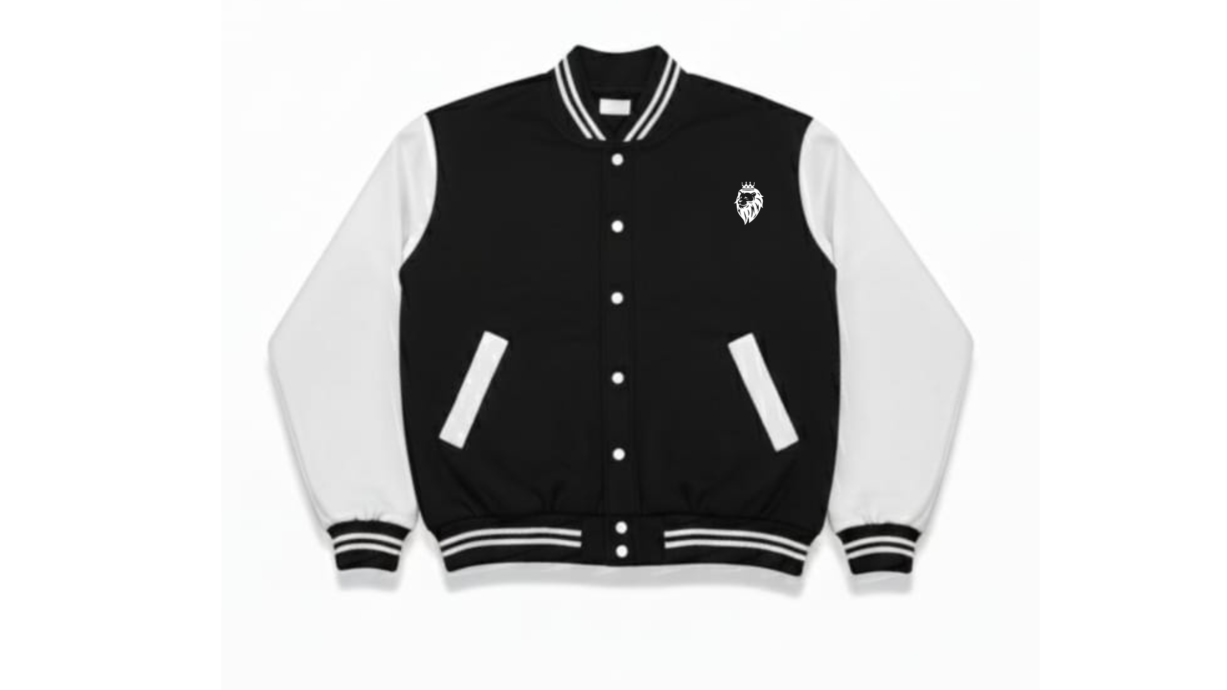 Chaqueta Varsity Negra y Blanca - Estilo Clásico