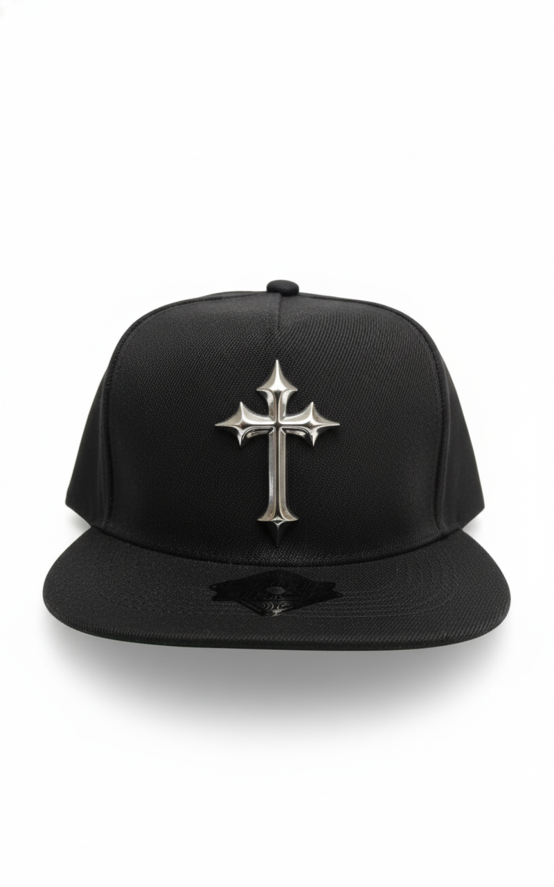 Gorra Snapback Negra - Cruz Metálica Spiky
