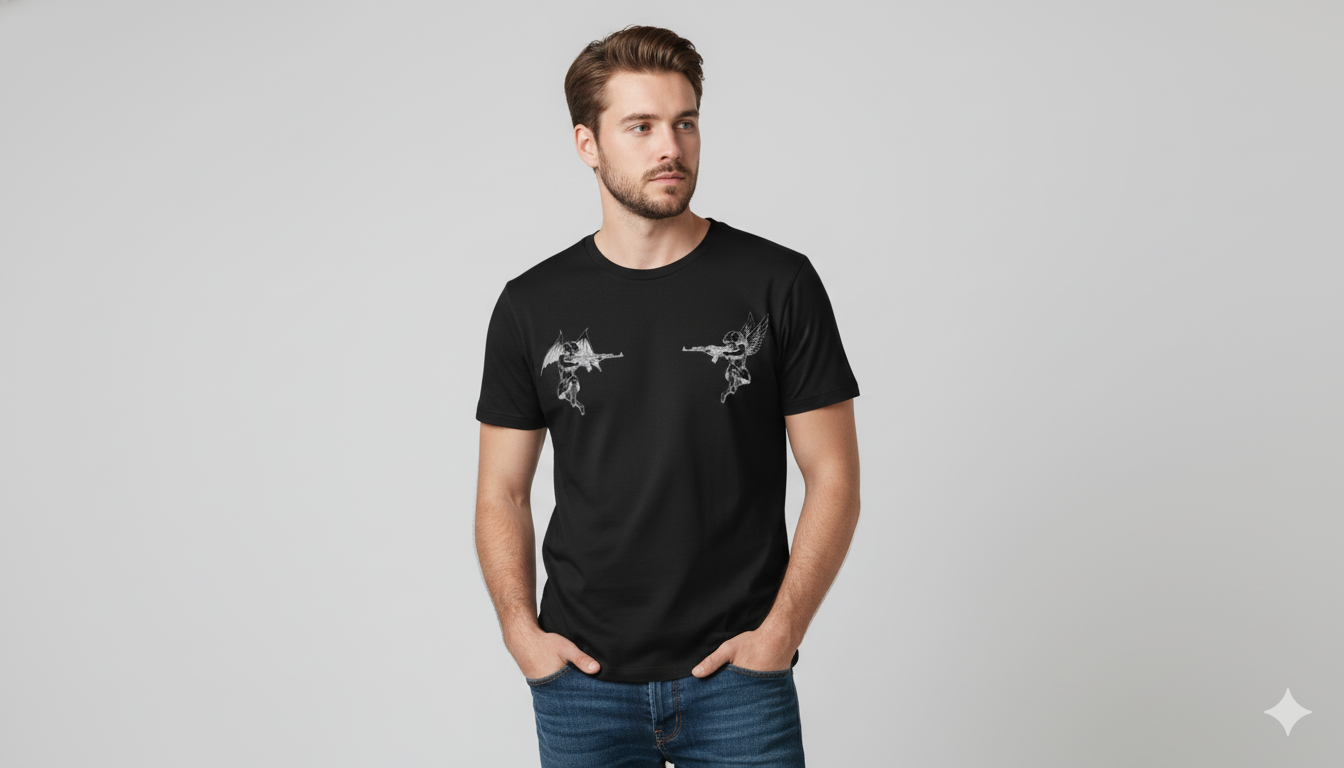 Fe y Fuego - Playera Diseño Lion Clothes - Edicion Especial - Black