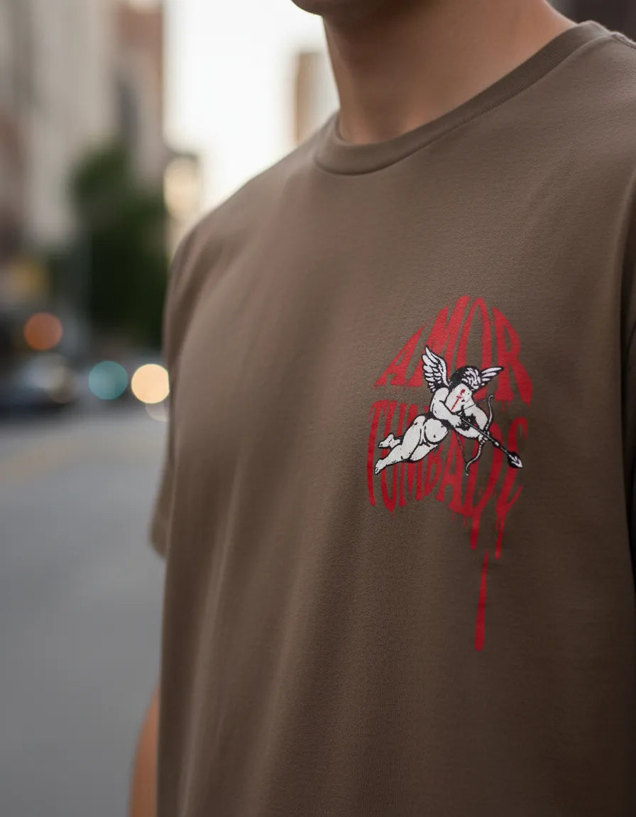 Playera Amor Tumbado Casual Jersey