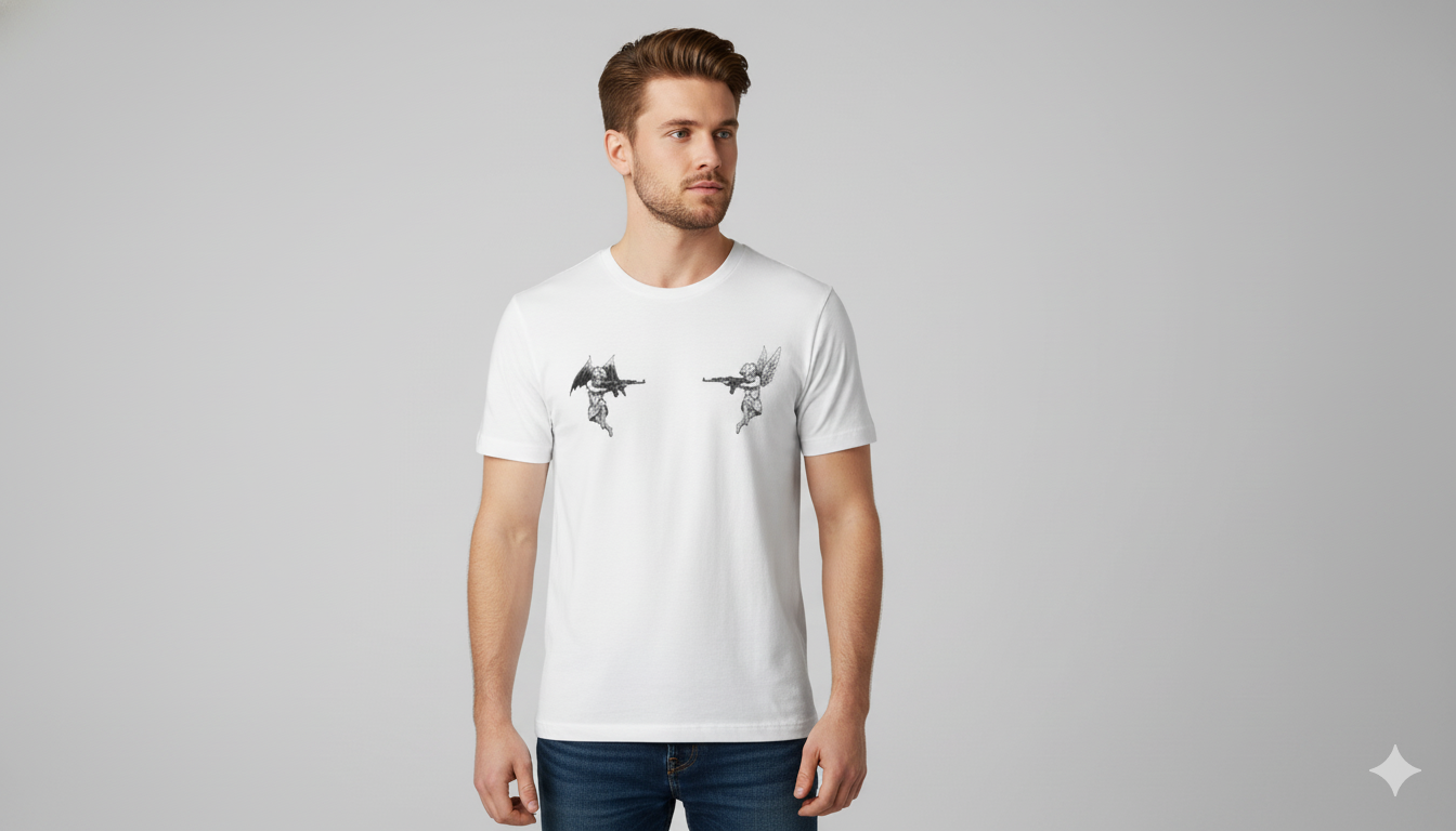 Fe y Fuego - Playera Diseño Lion Clothes - Edicion Especial - White