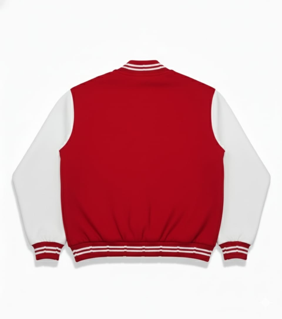 Chaqueta Varsity Premium - Rojo y Blanco Clásico