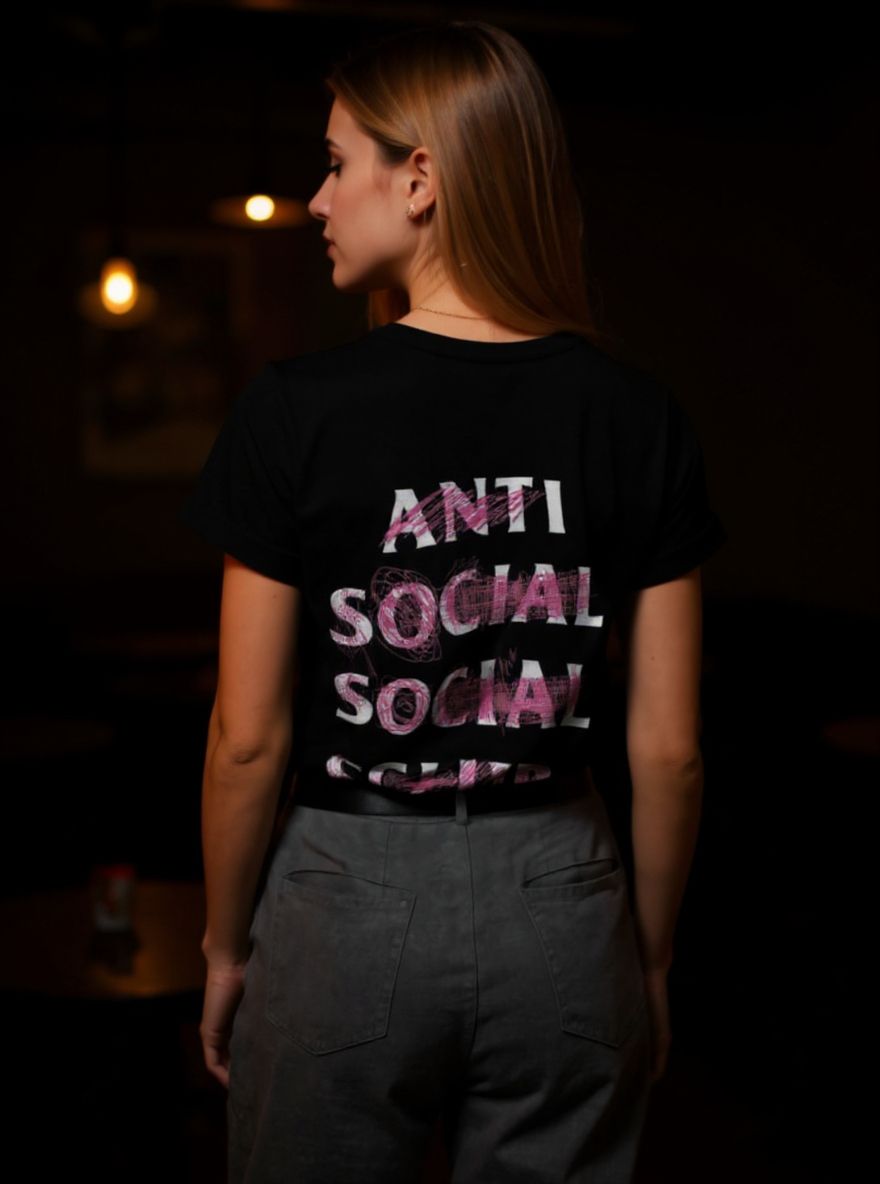 Lion Clothes Antisocial Club Casual Jersey T-Shirt