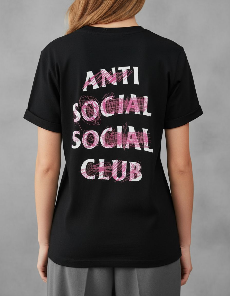 Lion Clothes Antisocial Club Casual Jersey T-Shirt
