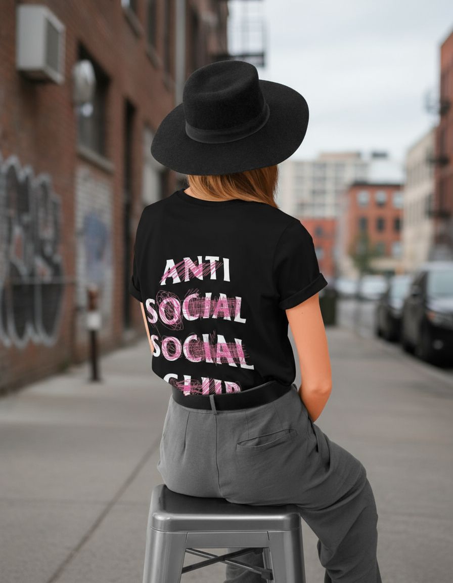 Lion Clothes Antisocial Club Casual Jersey T-Shirt