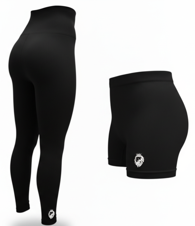 Pack Esencial Acanalado: Leggings y Shorts Talle Alto