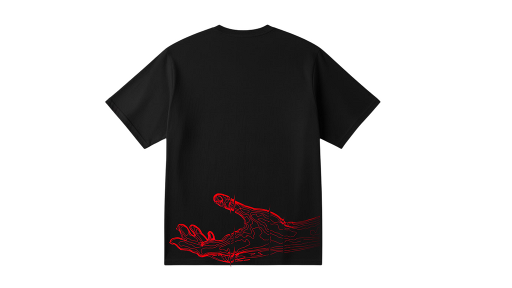 Playera Contorno de Mano Roja