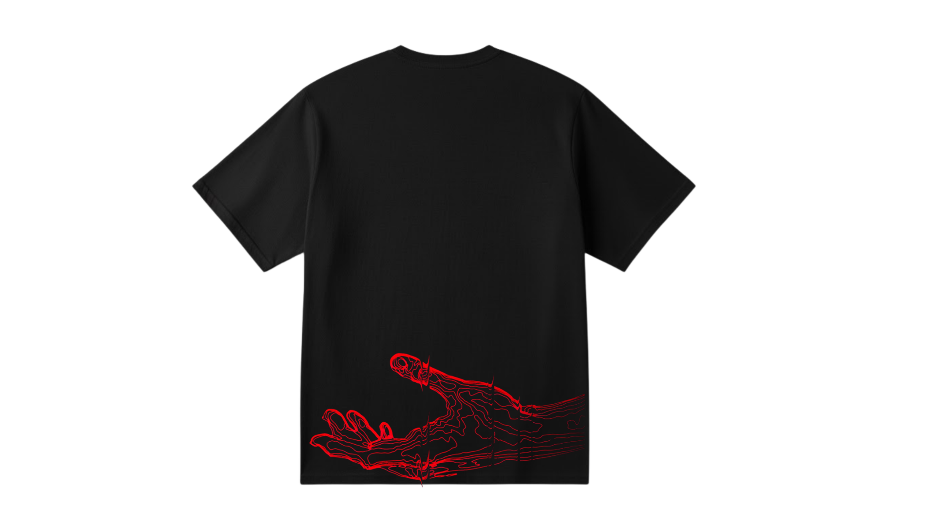 Playera Contorno de Mano Roja